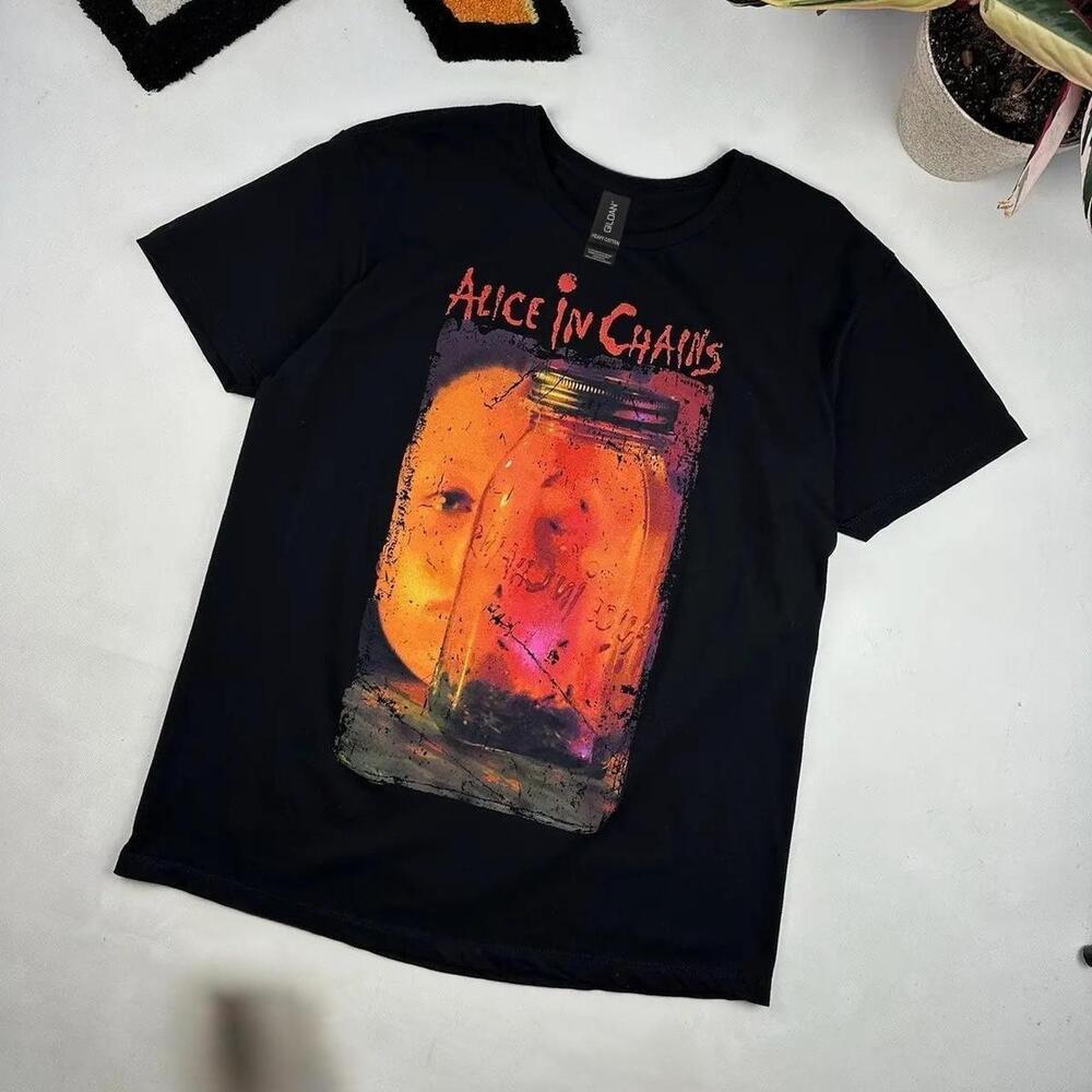 Alice In Chains Black And Red Cotton T-Shirt